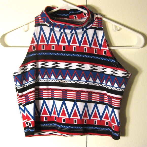 American Apparel Printed Crop Top - Picture 2 of 3